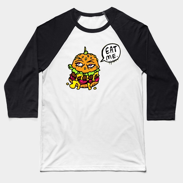 Eat Me Baseball T-Shirt by AmuseThings